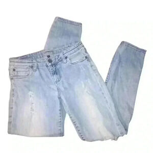 Kut from the Kloth Skinny Jeans Distressed Light Wash